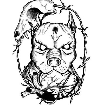 Tatuaż pitbull