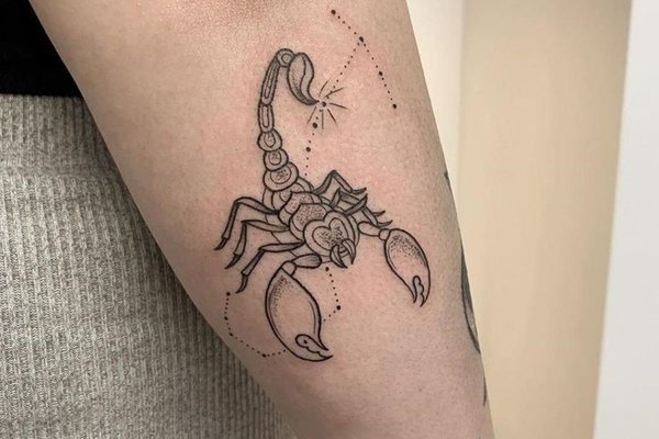 Tatuaż ze znakiem zodiaku Skorpion