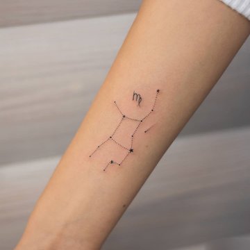 Tatuaż ze znakiem zodiaku Panna
