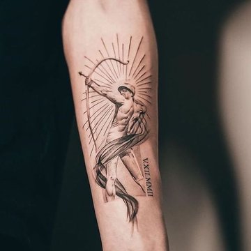 Tatuaż ze znakiem zodiaku Strzelec