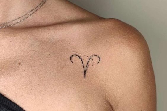 Tatuaż ze znakiem zodiaku Baran
