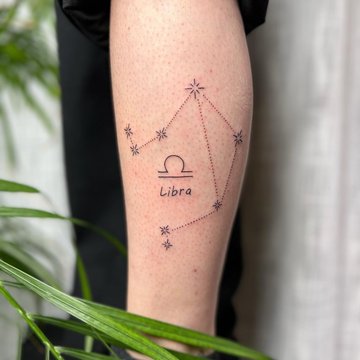 Tatuaż ze znakiem zodiaku Waga