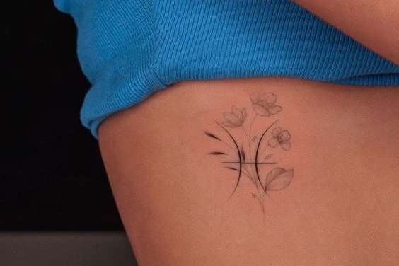 Tatuaż ze znakiem zodiaku Ryby