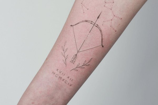 Tatuaż ze znakiem zodiaku Strzelec