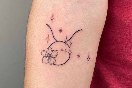Tatuaże ze znakiem zodiaku Byk