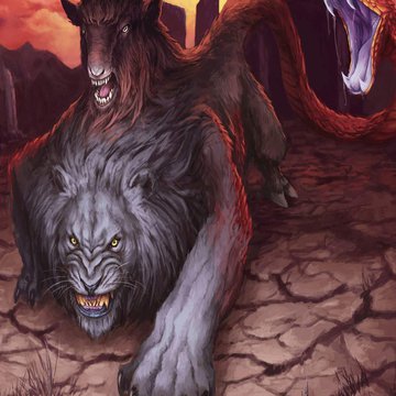 Szkice tatuażu chimera