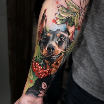 Tatuaż doberman