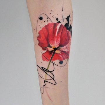 Styl akwareli w tattoo