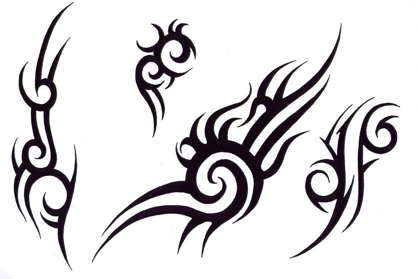 Tribal szkic tatuażu