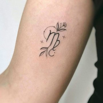 Tatuaż ze znakiem zodiaku Panna