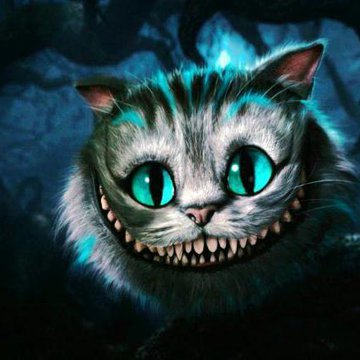 Tatuaż kot z Cheshire