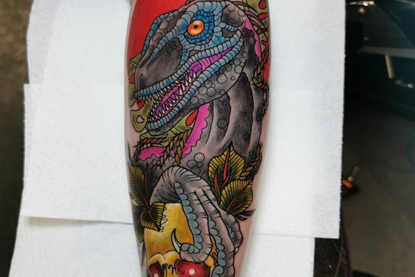 Tatuaż dinozaur