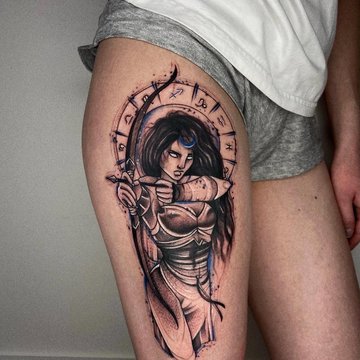 Tatuaż ze znakiem zodiaku Strzelec