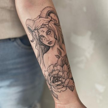 Tatuaż ze znakiem zodiaku Koziorożec