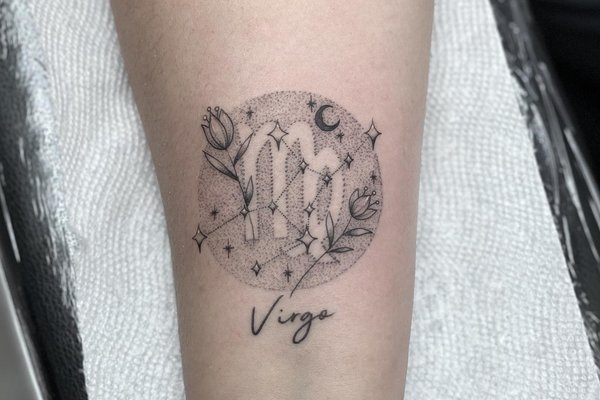 Tatuaż ze znakiem zodiaku Panna