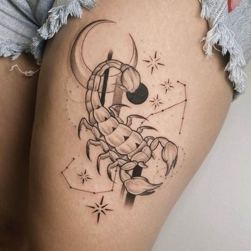 Tatuaż ze znakiem zodiaku Skorpion