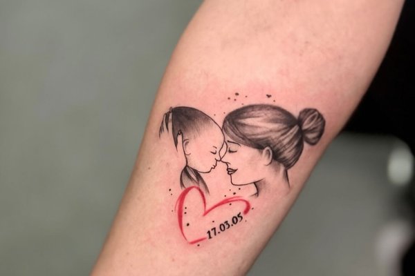 tatuaż mama i syn