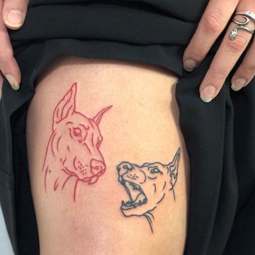 Tatuaż doberman