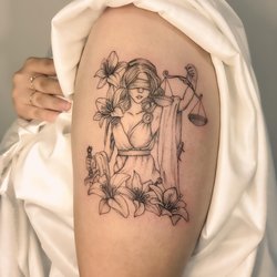 Tatuaż ze znakiem zodiaku Waga