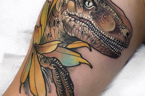 Tatuaż dinozaur