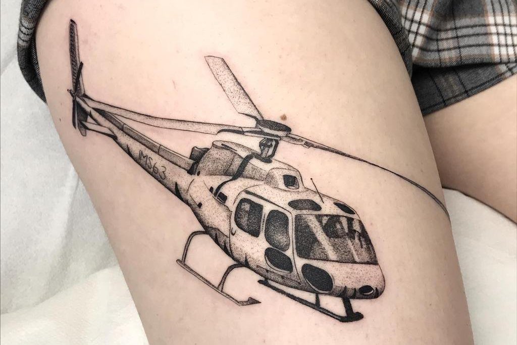 Tatuaż helikopter