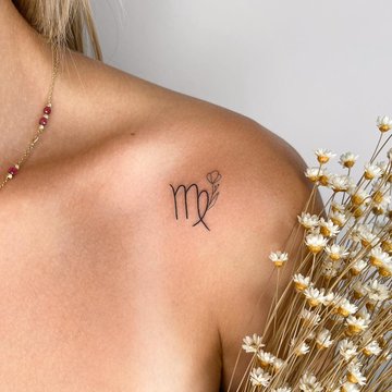 Tatuaż ze znakiem zodiaku Panna