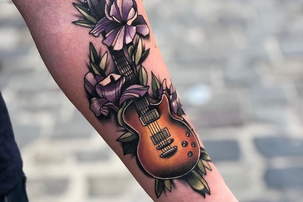 Tatuaż gitara