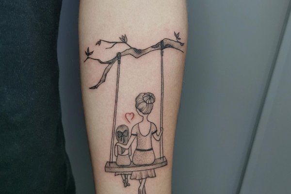 Tatuaż mama i córka