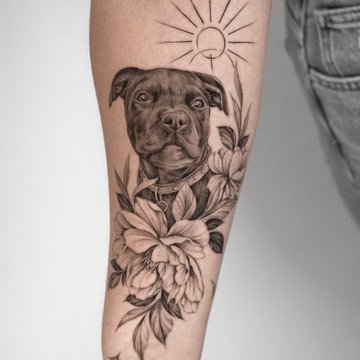 tatuaż amstaff