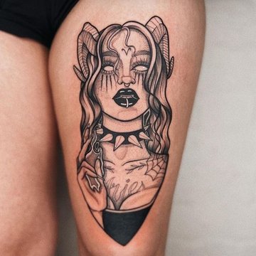 Tatuaż ze znakiem zodiaku Baran