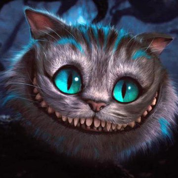 Tatuaż kot z Cheshire