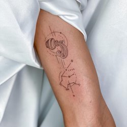 Tatuaż znaku zodiaku Wodnik