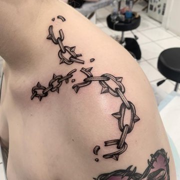 Szkice tatuażu „łańcuch”