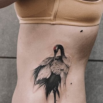 tatuaż Żuraw znaczenie wzór