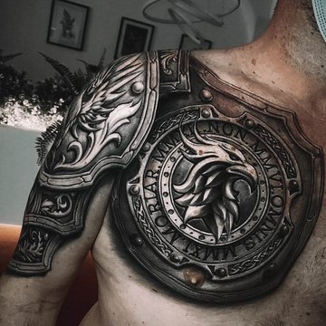 tatuaż Zbroja Gladiatora znaczenie wzór