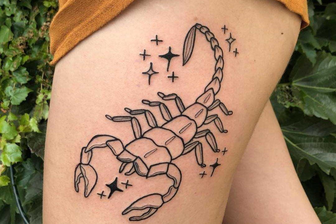 Szkice tatuażu „Skorpion”