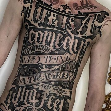 Napisy - tatuaż dla dziewczyn lub facetów?