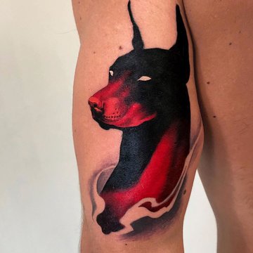 Tatuaż doberman