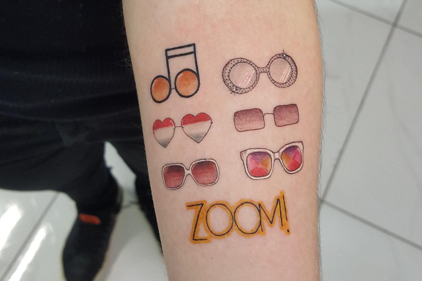 Tatuaż Okulary