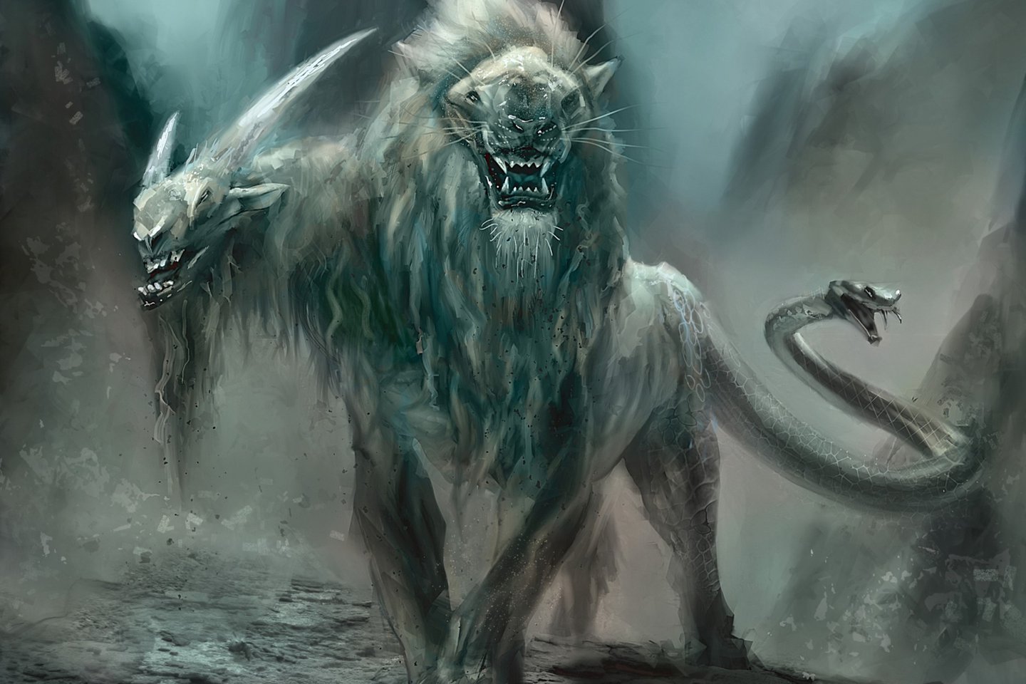 Szkice tatuażu chimera
