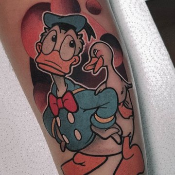 tatuaż Kaczor Donald znaczenie wzór