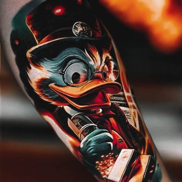 tatuaż Kaczor Donald znaczenie wzór