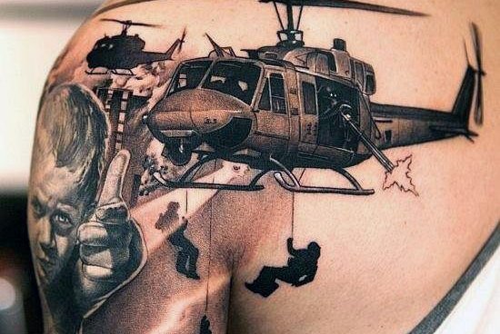 Tatuaż helikopter