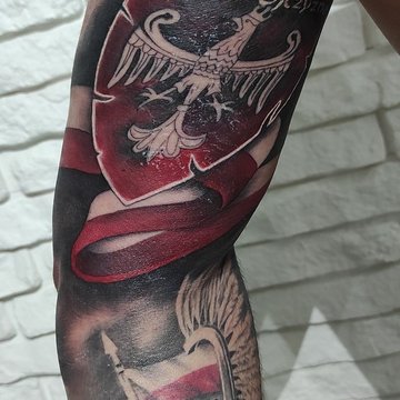Tatuaż patriotyczny rękaw