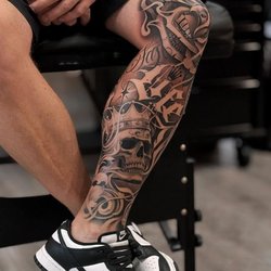 Tatuaże Męskie na Łydce