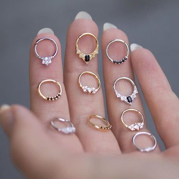 Biżuteria typu hoop do Orbital Piercingu