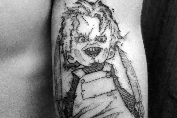 Horrorowy tatuaż Chucky