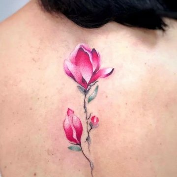Delikatna magnolia w stylu akwareli