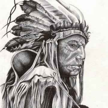 Szkice tatuaży indian
