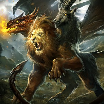 Szkice tatuażu chimera